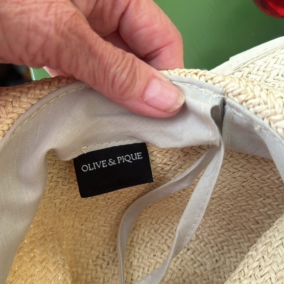 Olive & Pique cream  colored straw hat main image 5